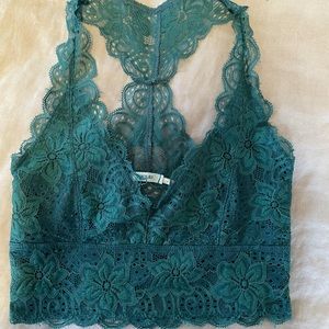 Kimchi Blue green lace bralette